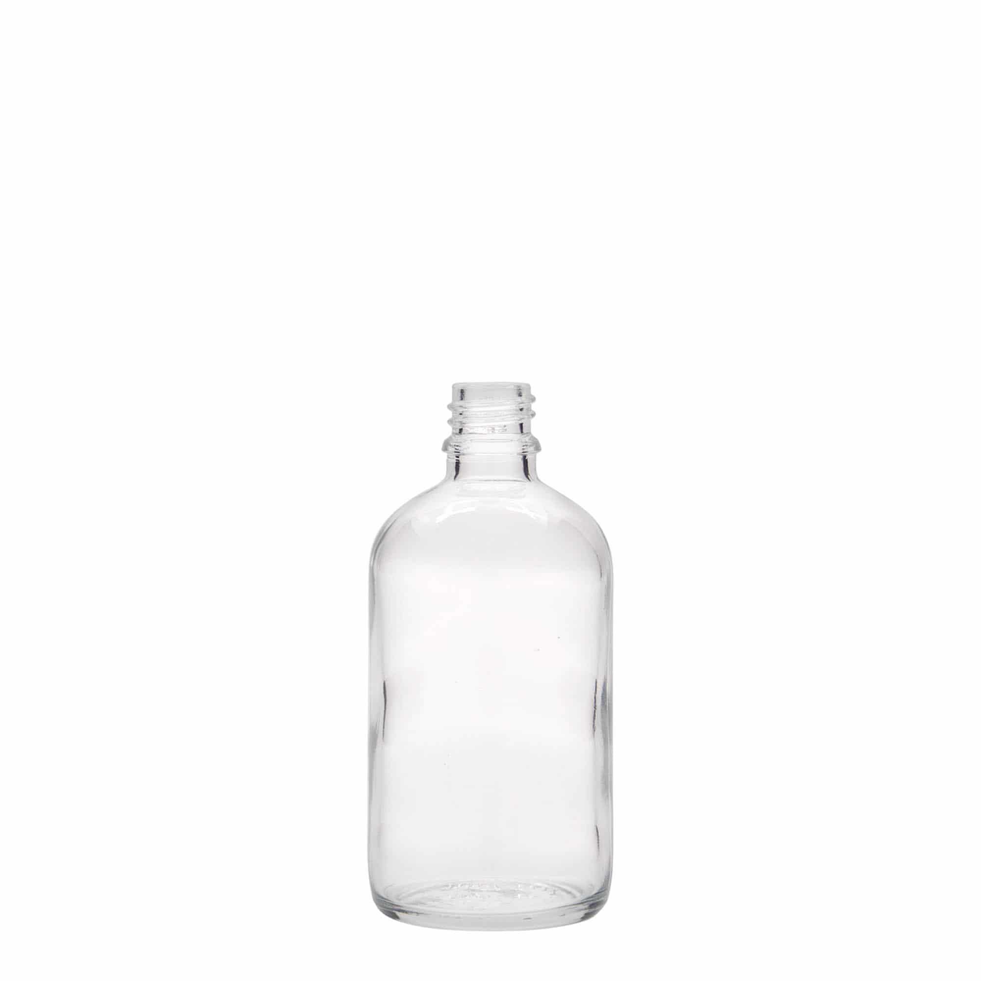 Medicijnfles, 100 ml, glas, monding: DIN 18