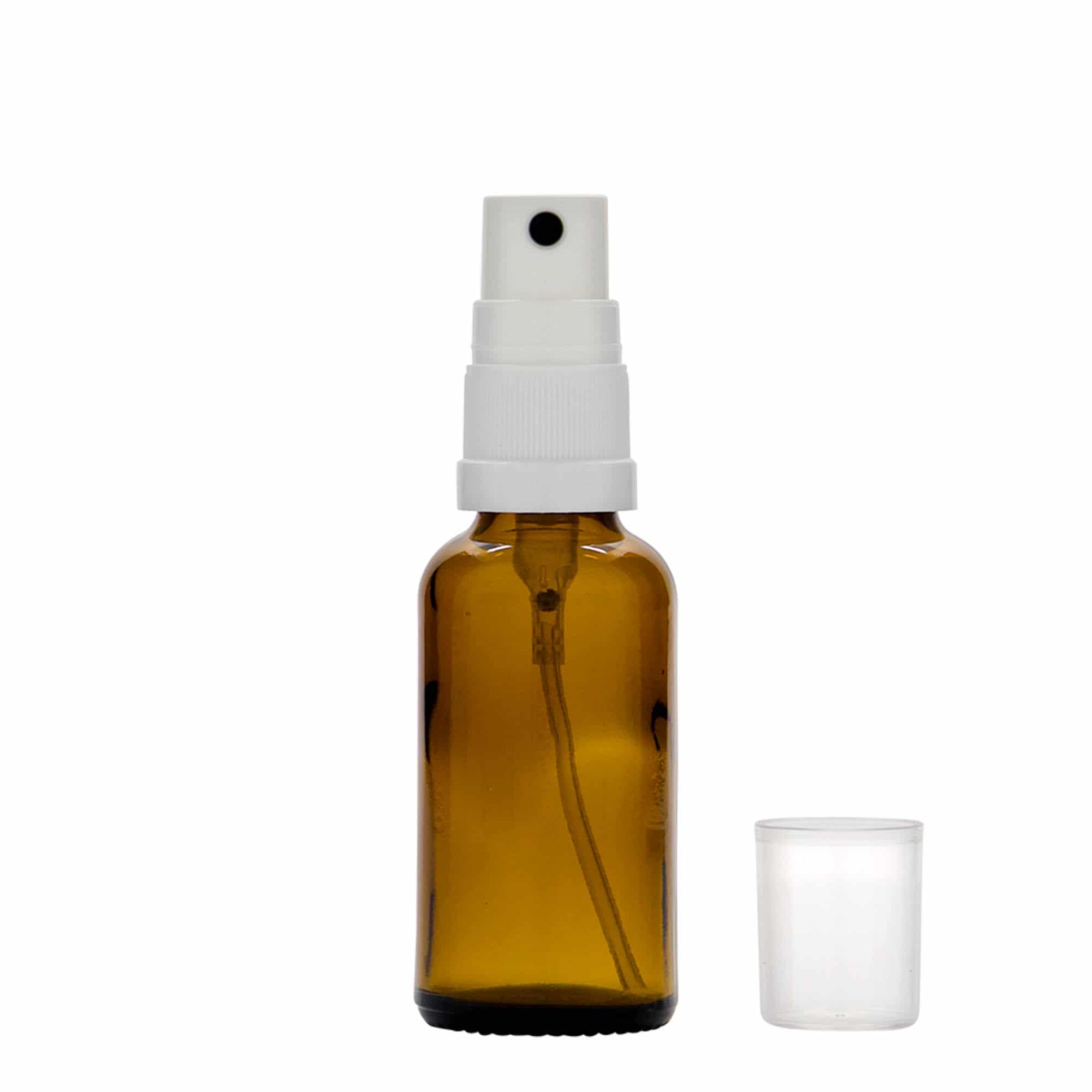 Flacon vaporisateur médical 30 ml, verre, brun, bouchage: DIN 18