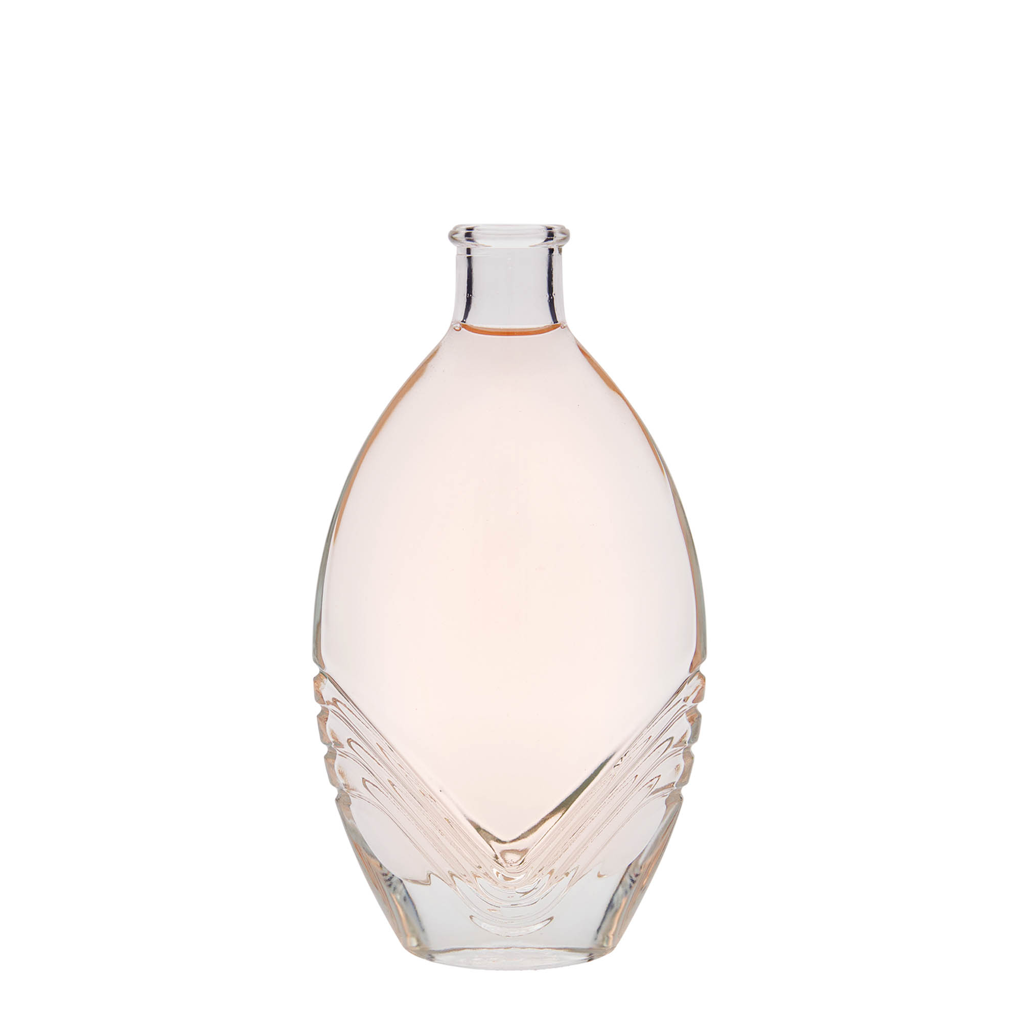 Glazen fles 'Florence', 200 ml, ovaal, monding: kurk