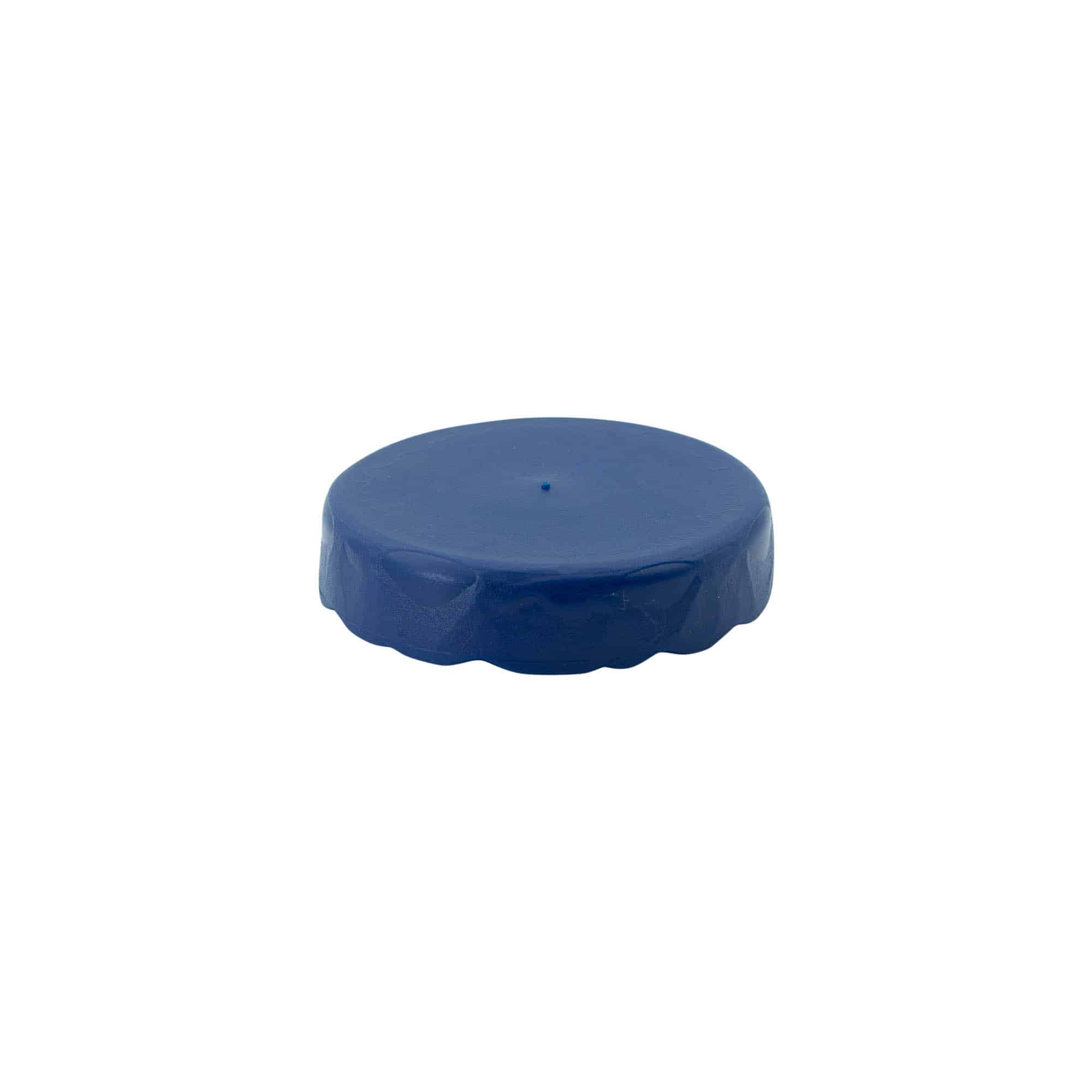 Couvercle-cloche pour pot en céramique à col étroit, plastique PEHD, bleu