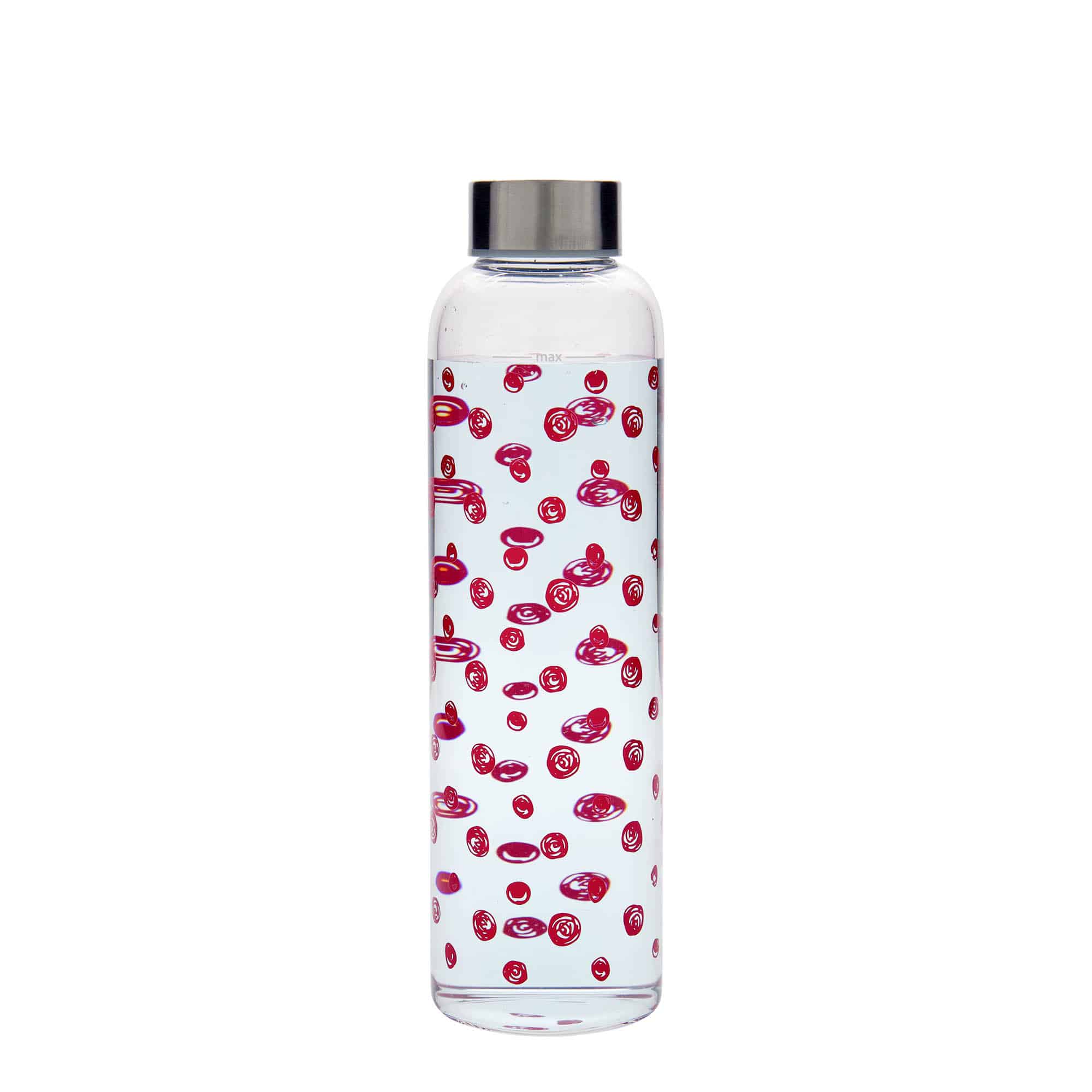 Gourde 500 ml 'Perseus', motif : points rouges, bouchage: Bougage à vis