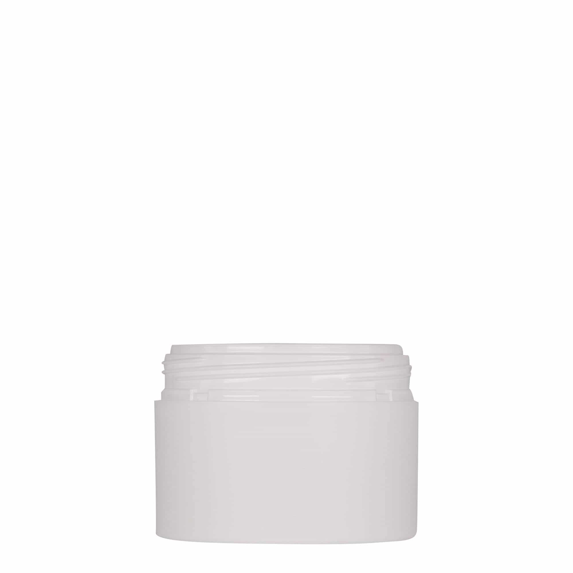 Boîte en plastique 100 ml 'Antonella', PP, blanche, bouchage: Bougage à vis