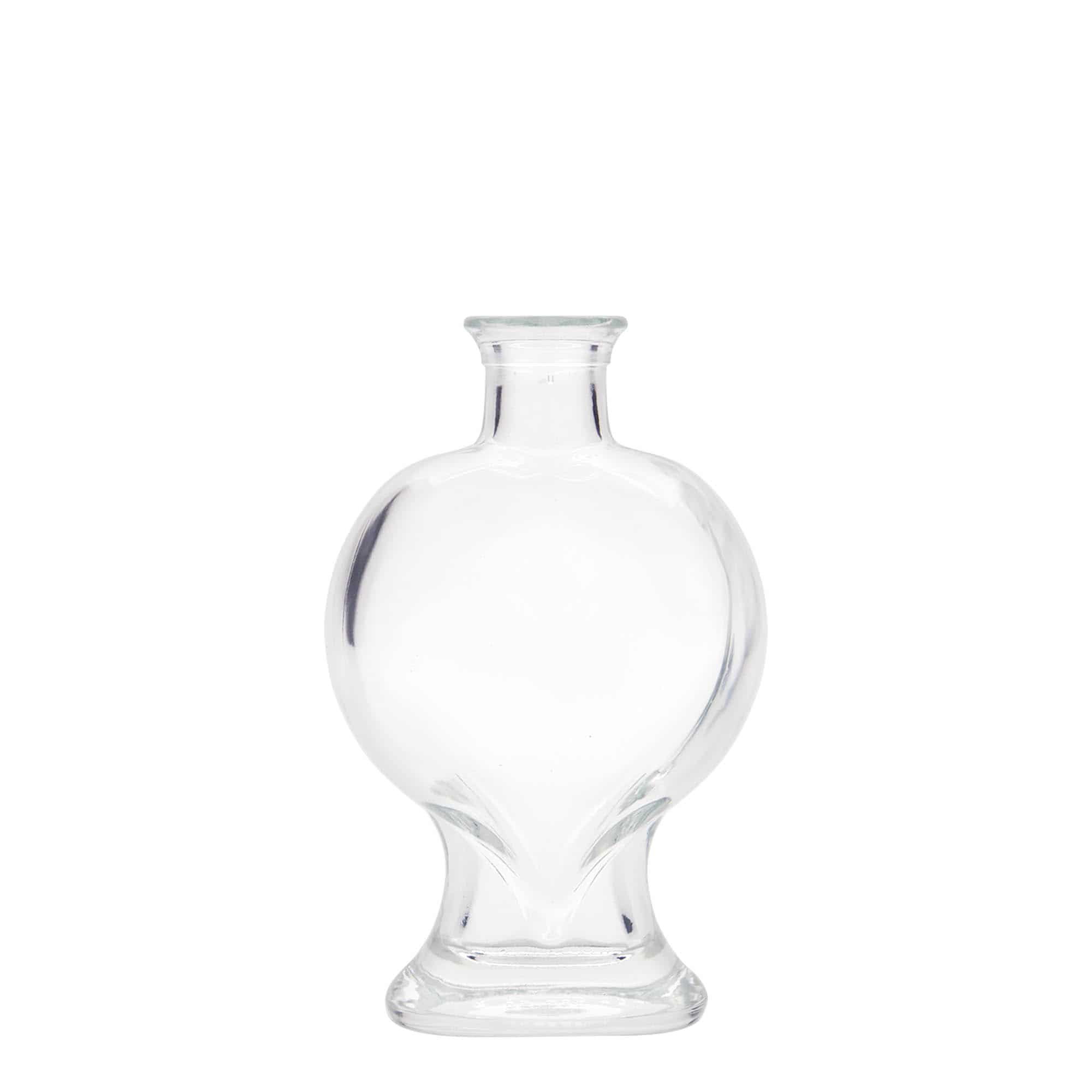 Bouteille en verre 200 ml 'Cœur', bouchage: bouchon