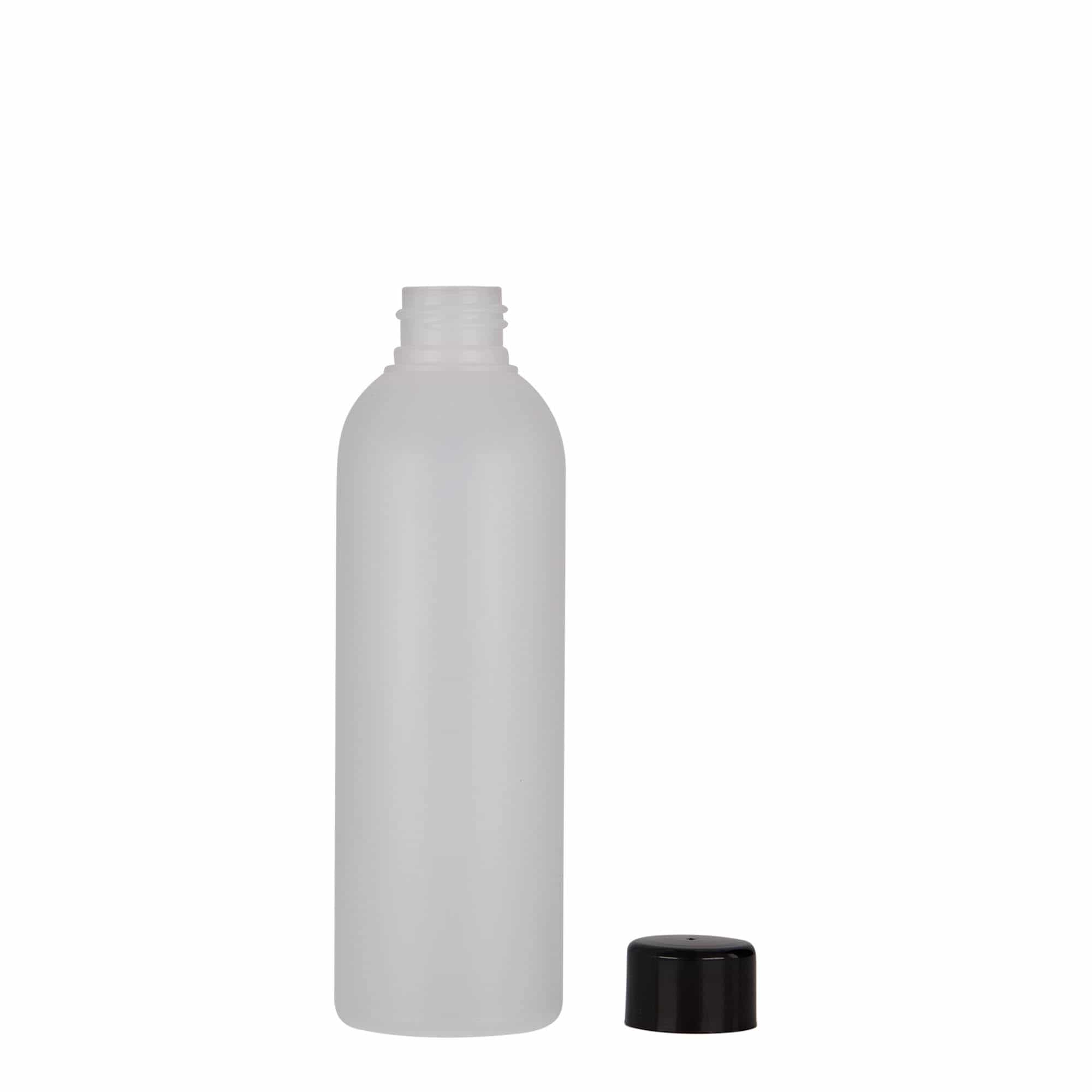 Bouteille en plastique 200 ml 'Tuffy', PEHD, nature, bouchage: GPI 24/410