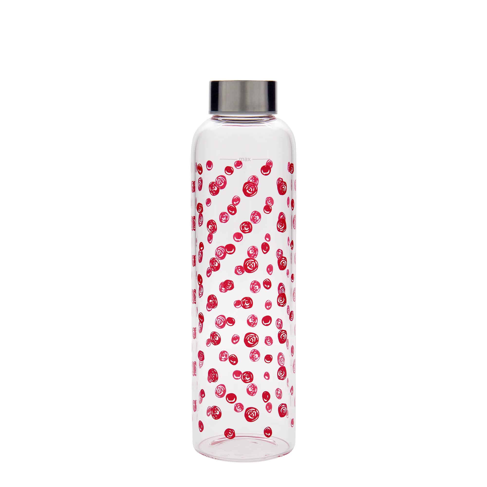 Gourde 500 ml 'Perseus', motif : points rouges, bouchage: Bougage à vis