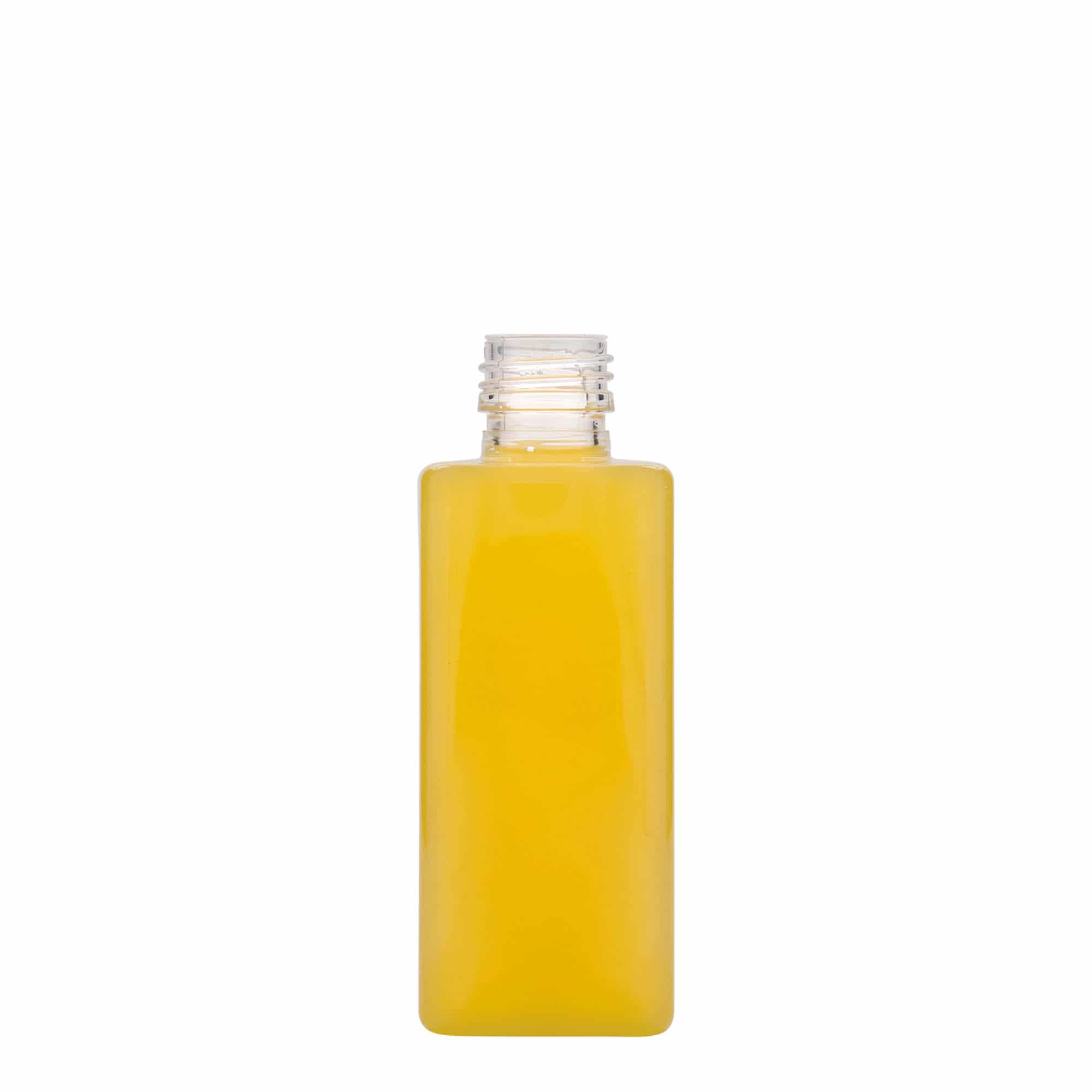 Bouteille en PET 250 ml 'Karl', carrée, plastique, bouchage: PP 28