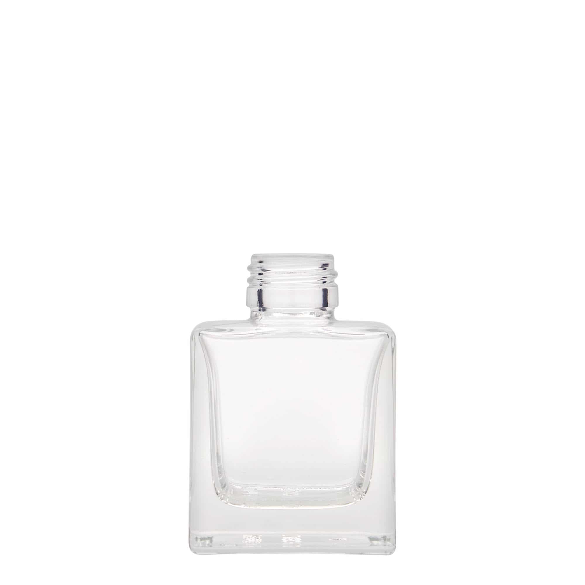 Bouteille en verre 100 ml 'Cube', carrée, bouchage: PP 28