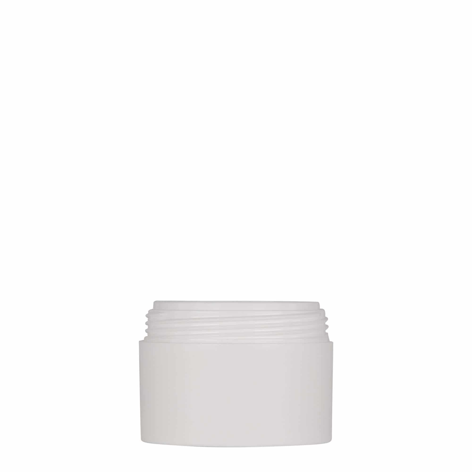 Boîte en plastique 50 ml 'Antonella', PP, blanche, bouchage: Bougage à vis