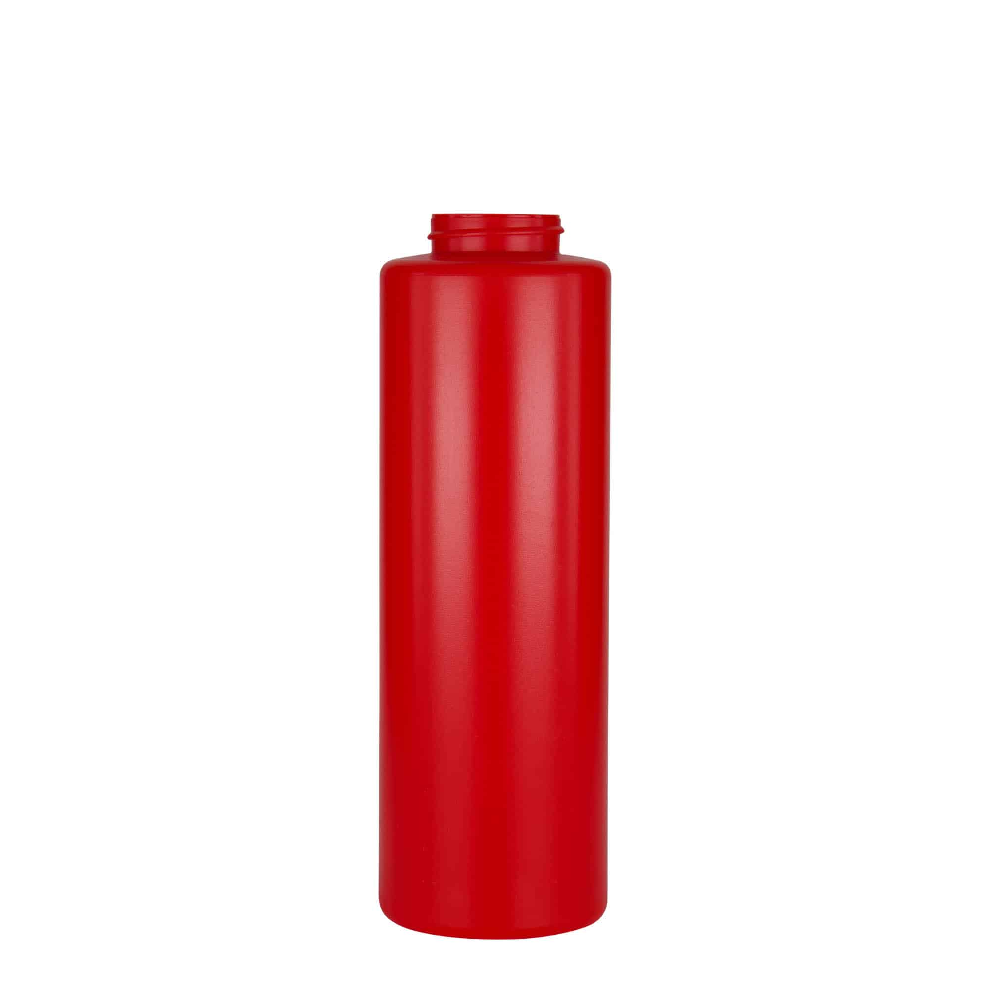 Flacon à sauce 500 ml , plastique LDPE, rouge, bouchage: GPI 38/400