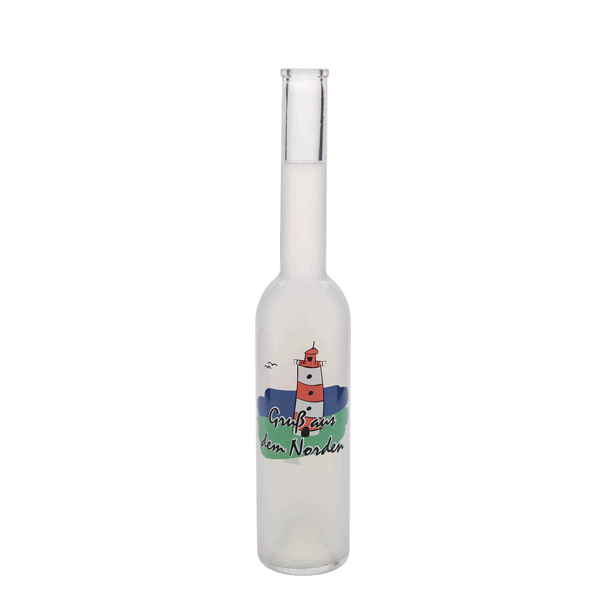 Bouteille en verre 350 ml 'Opera', motif : nord, bouchage: bouchon