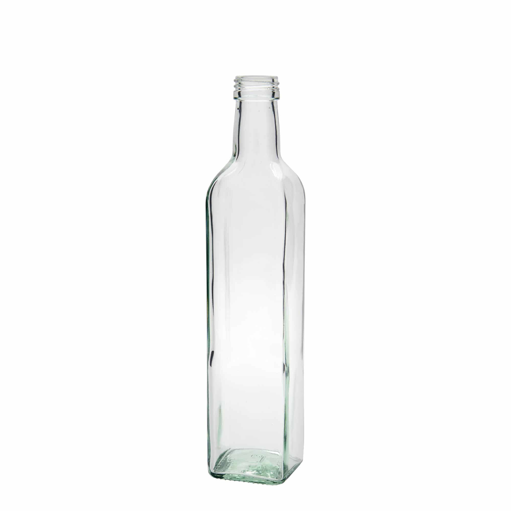 Glazen fles 'Marasca', 500 ml, vierkant, monding: PP 31,5