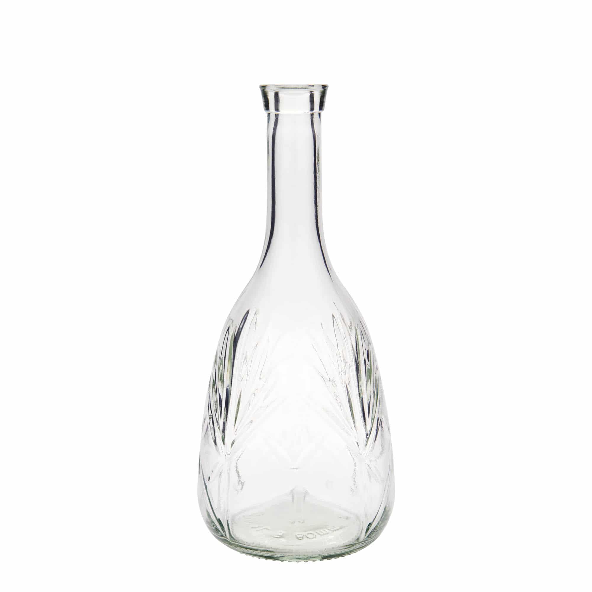 Bouteille en verre 1 000 ml 'Reliefa', bouchage: bouchon