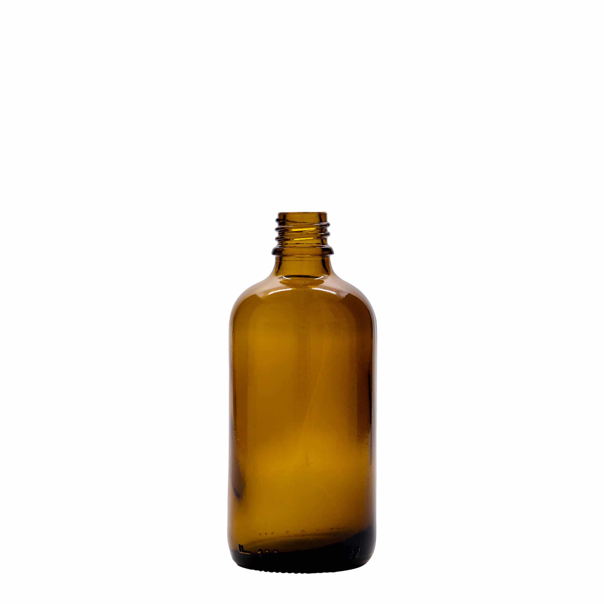 Medicijnfles met lotionpomp, 100 ml, glas, bruin, monding: DIN 18