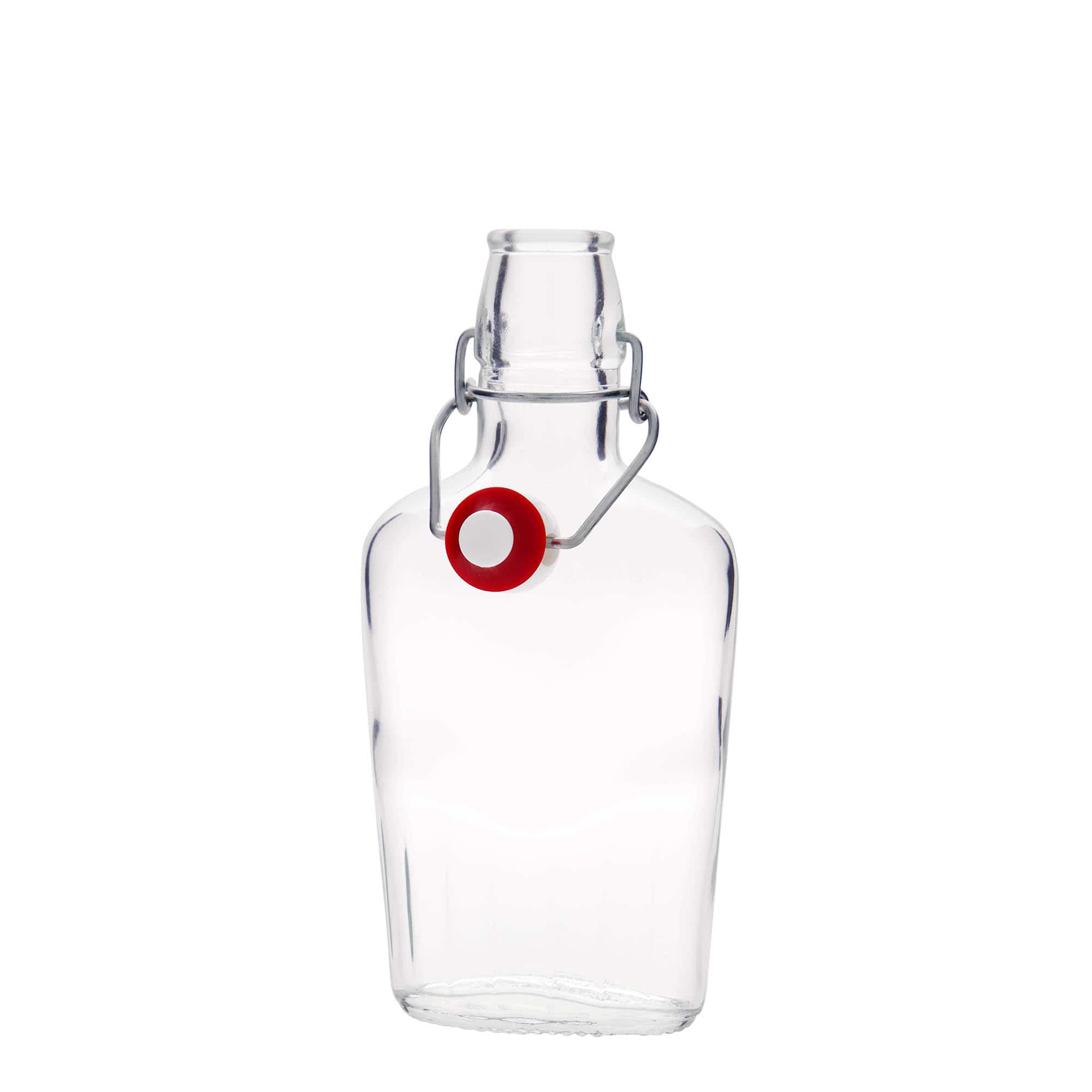 Bouteille en verre 250 ml 'Fiaschetta', ovale, bouchage: bouchon mécanique