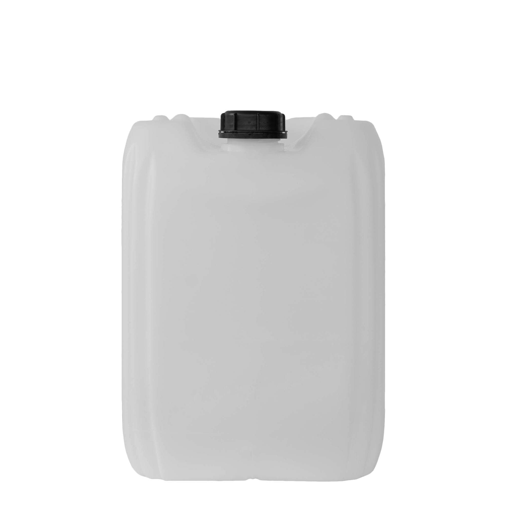 Bidon 25 l, rectangulaire, plastique PEHD, nature, bouchage: ND 60