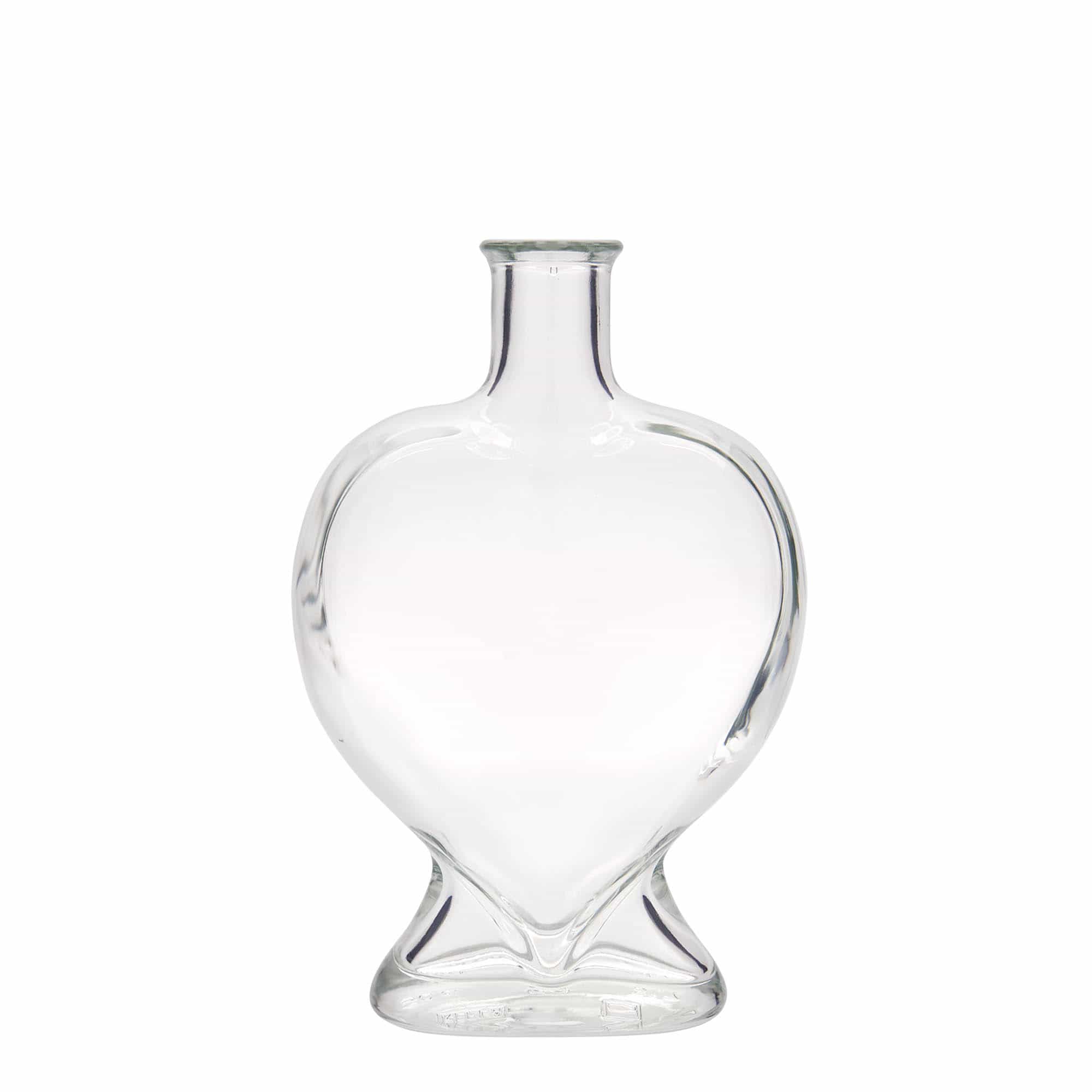 Bouteille en verre 500 ml 'Cœur', bouchage: bouchon