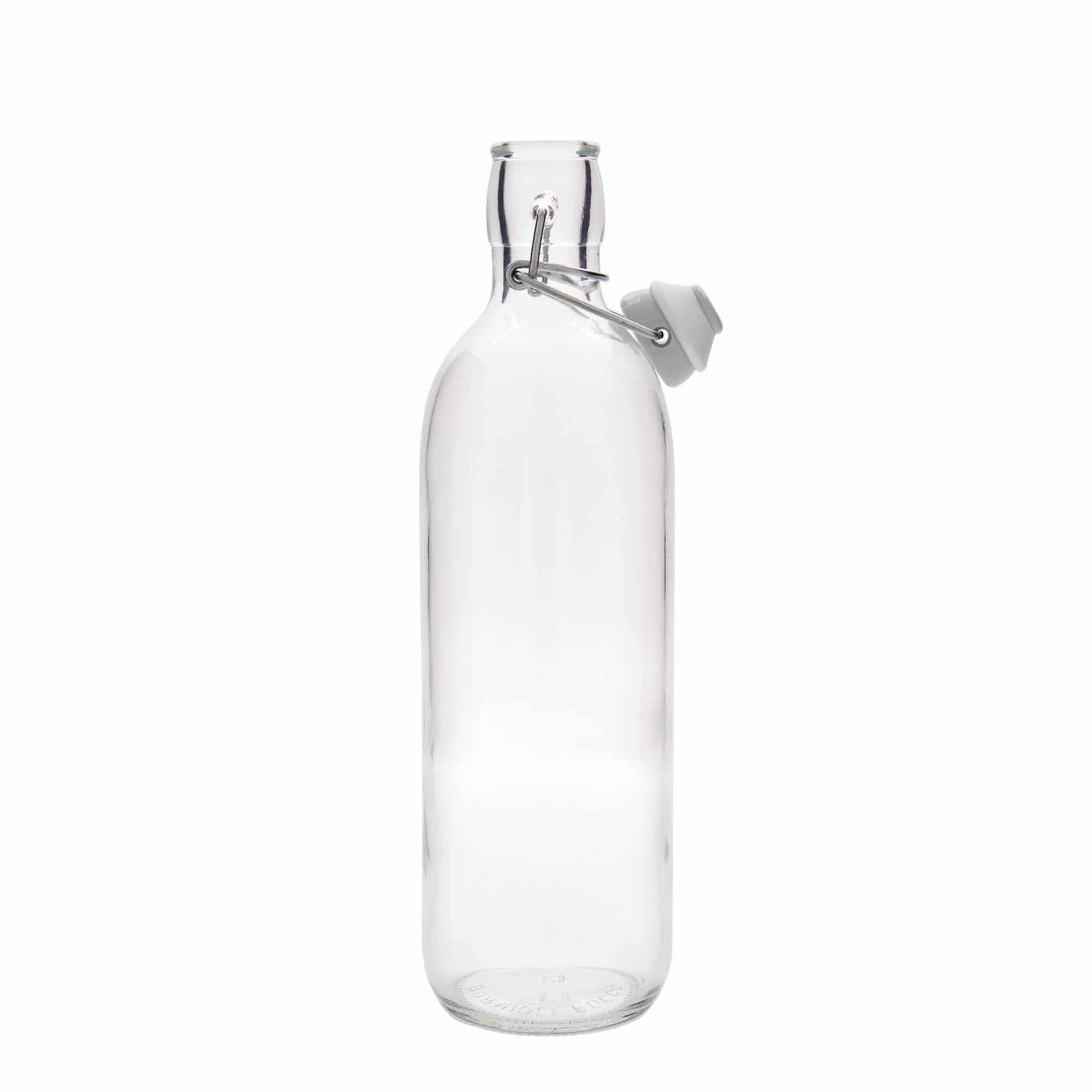 Glazen fles 'Emilia', 1000 ml, monding: beugelsluiting