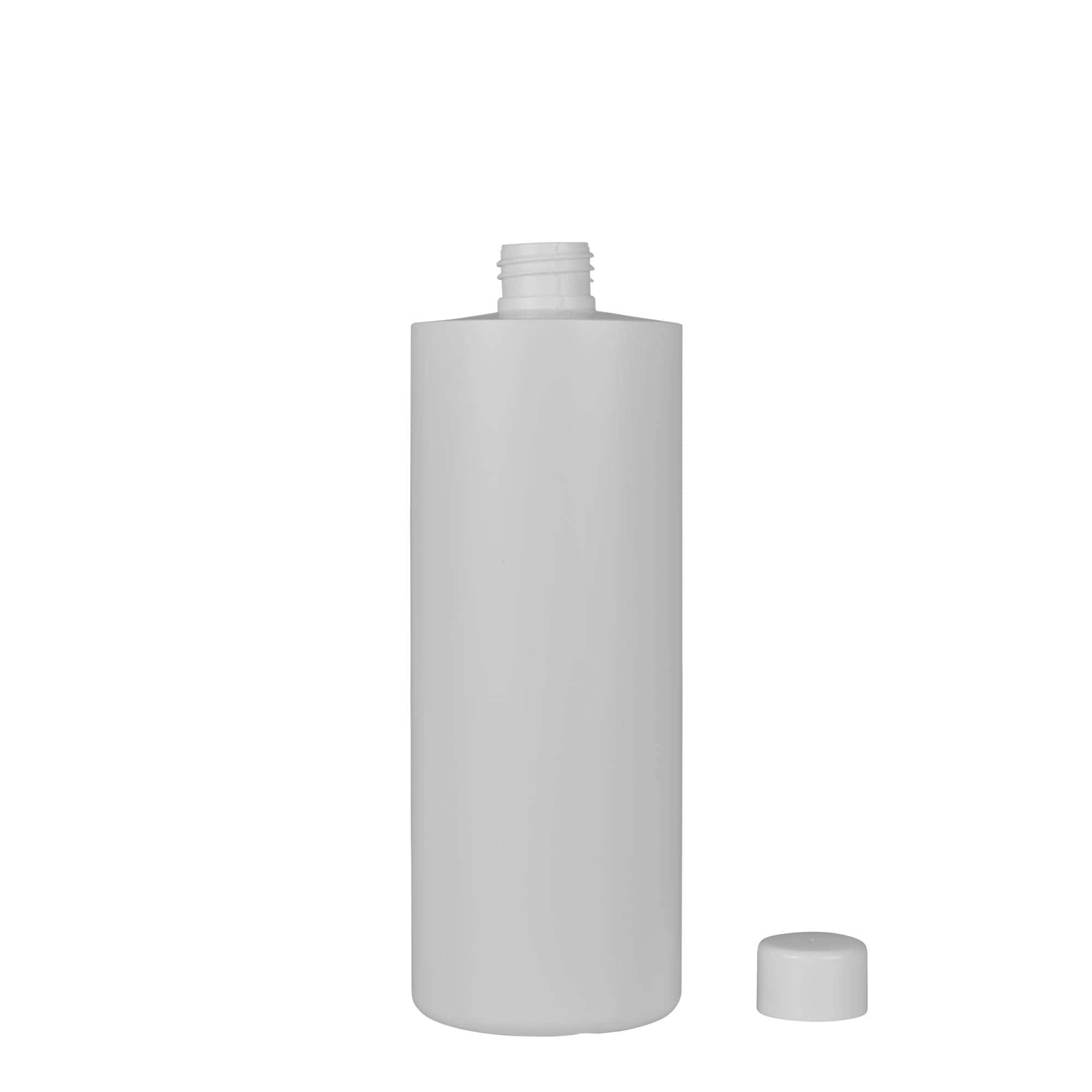 Bouteille en plastique 500 ml 'Pipe', Green PEHD, blanche, bouchage: GPI 24/410