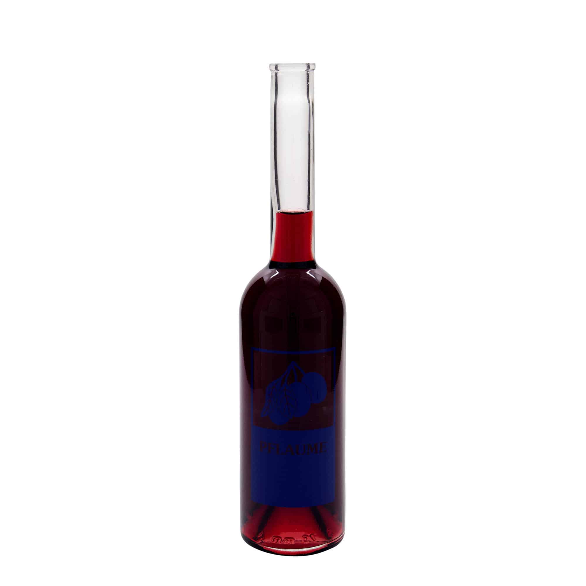 Bouteille en verre 500 ml 'Opera', motif : prune, bouchage: bouchon