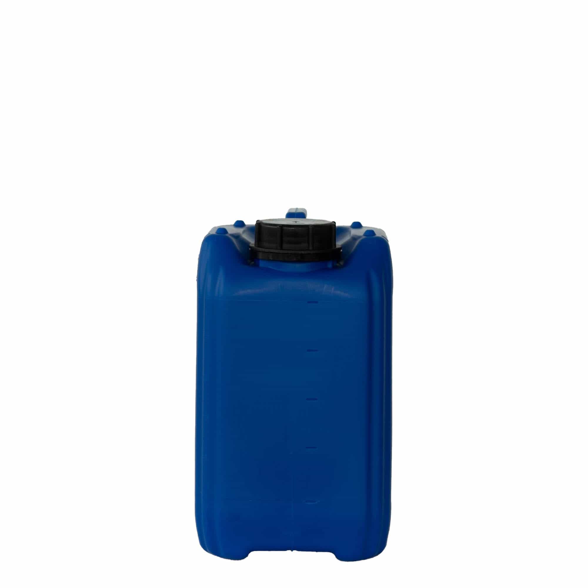 Bidon 5 l, rectangulaire, plastique PEHD, bleu, bouchage: ND 55