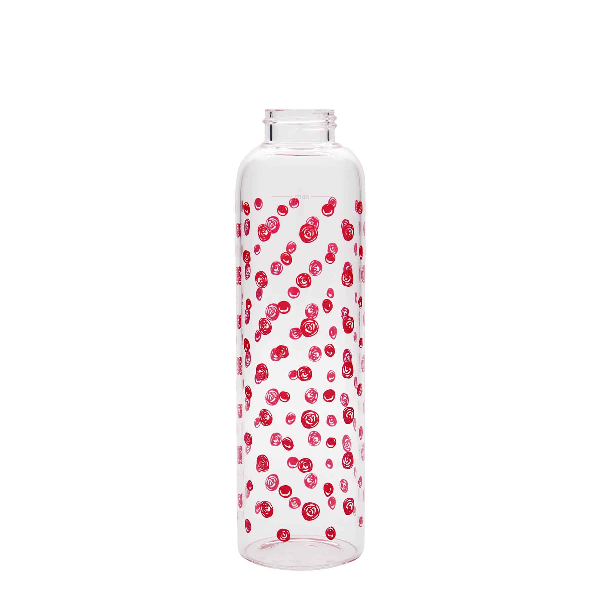 Gourde 500 ml 'Perseus', motif : points rouges, bouchage: Bougage à vis