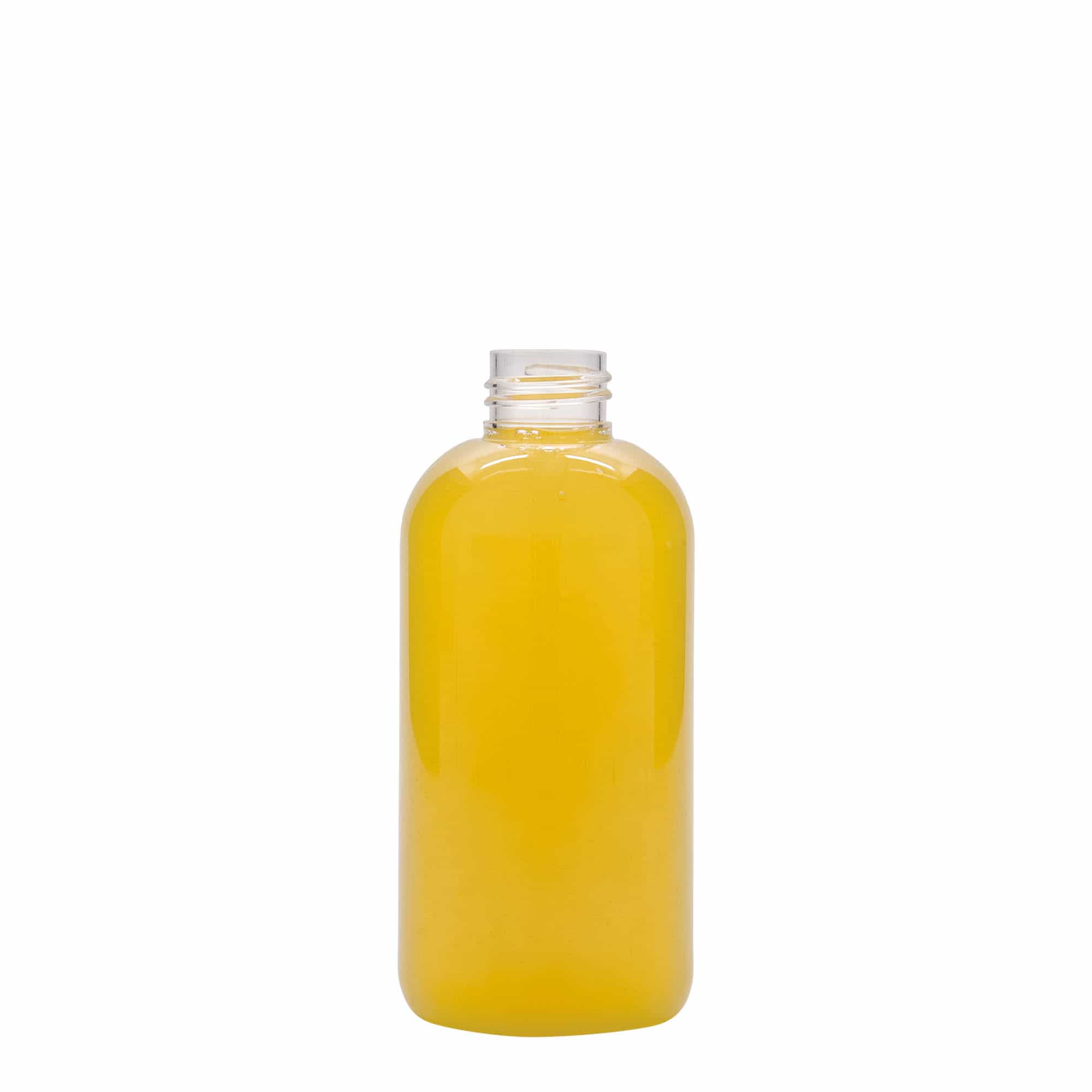 Bouteille en PET 200 ml 'Boston', plastique, bouchage: GPI 24/410