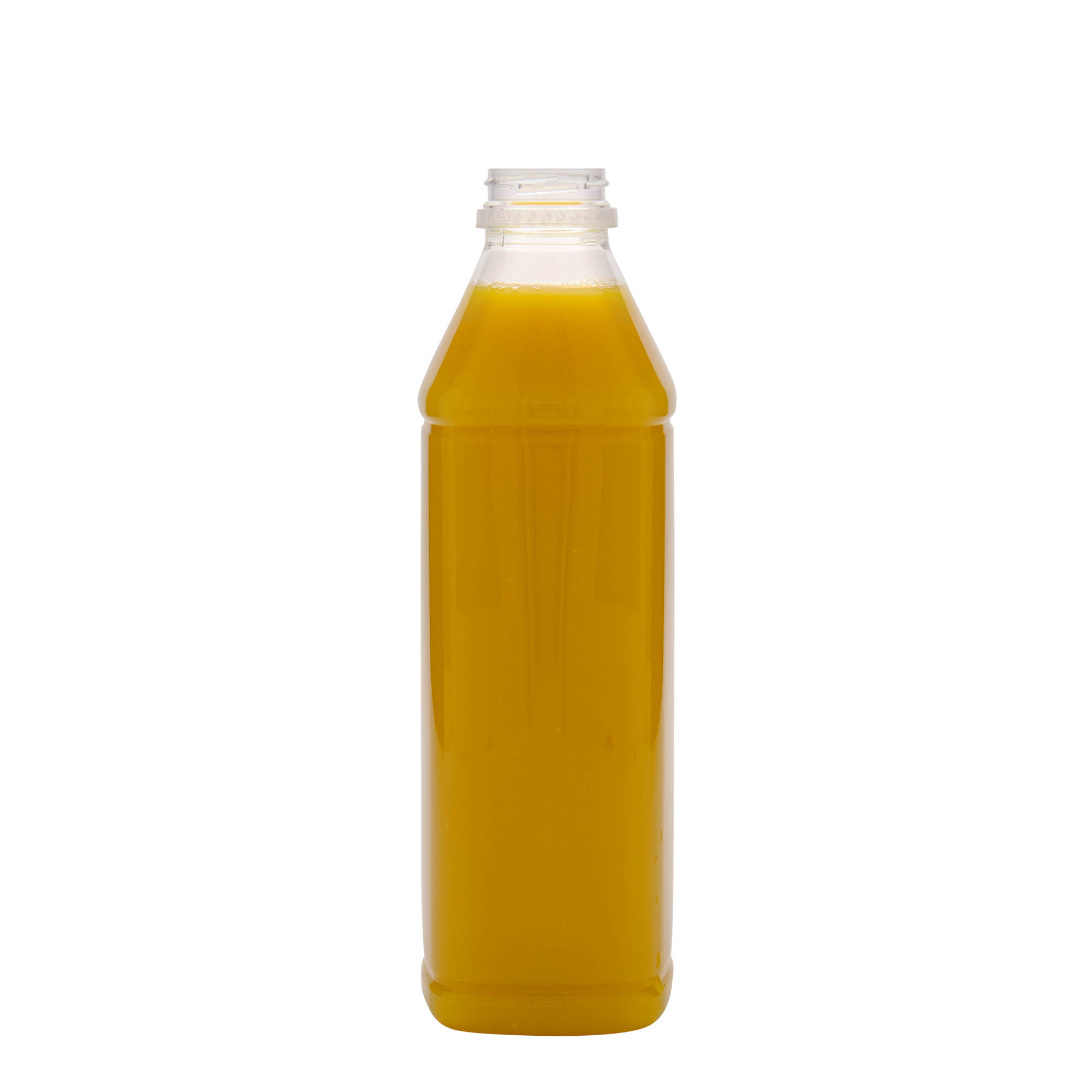 Bouteille en PET 1 000 ml Milk and Juice Carré, carrée, plastique, bouchage: 38 mm